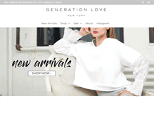 Tablet Screenshot of generationloveclothing.com